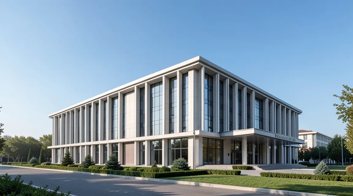 İdari yargıda temyiz merci olan Ankara'daki Danıştay binasının modern dış cephe görünümü.